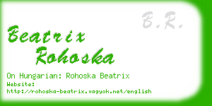 beatrix rohoska business card